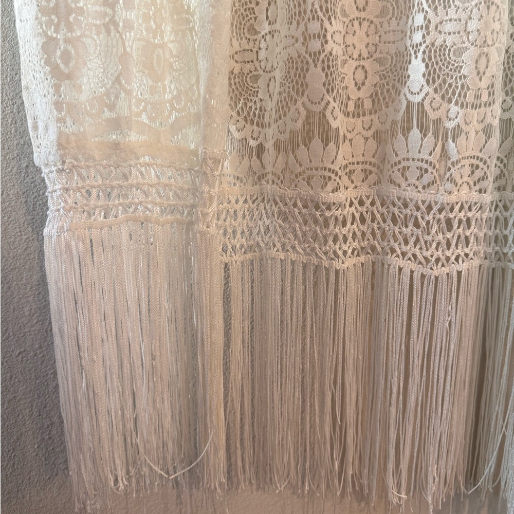 White Lace Kimono Cardigan - Picture 3 of 4